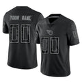 Kieara Custom T.Titans Black Limited Reflective Home Game Any Name & Numbers Stitched Jerseys