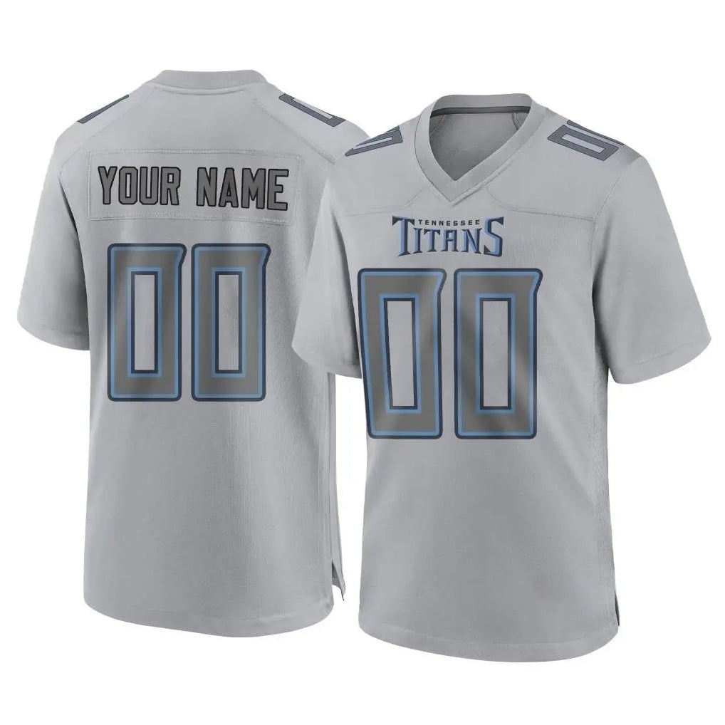 Kieara Custom T.Titans Gray Atmosphere Fashion Home Game Any Name & Numbers Stitched Jerseys