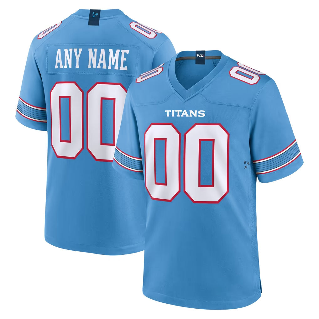 Kieara Custom T.Titans Light Blue 2026 Game Home Any Name & Numbers Stitched Jerseys