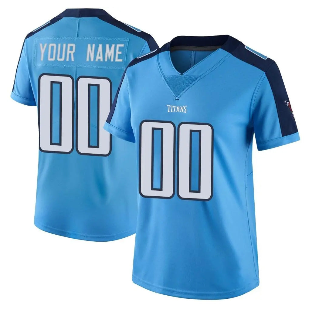 Kieara Custom T.Titans Light Blue Limited Color Rush Home Game Any Name & Numbers Stitched Jerseys