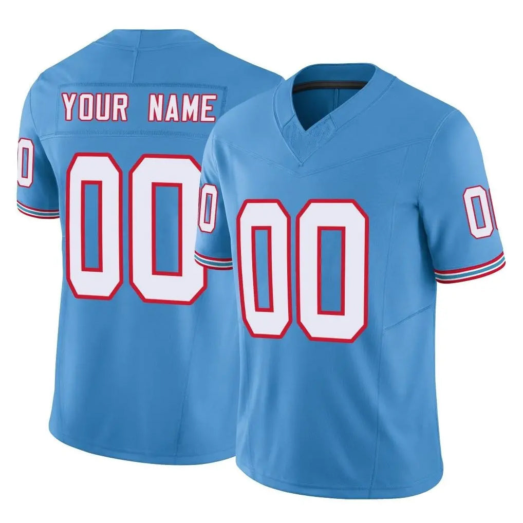 Kieara Custom T.Titans Light Blue Limited Vapor F.U.S.E. Home Game Any Name & Numbers Stitched Jerseys