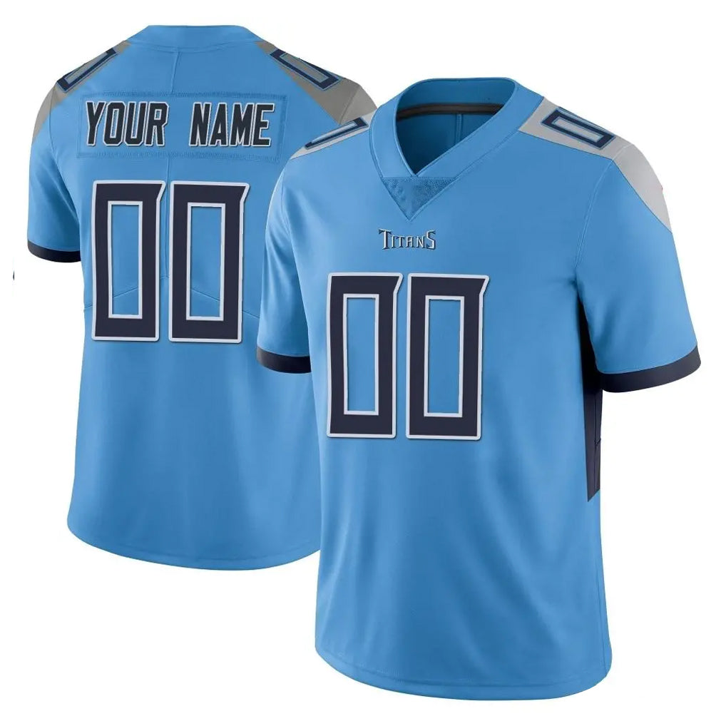 Kieara Custom T.Titans Light Blue Limited Vapor Untouchable Home Game Any Name & Numbers Stitched Jerseys