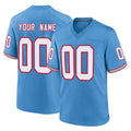 Kieara Custom T.Titans Light Blue Oilers Throwback Home Game Any Name & Numbers Stitched Jerseys