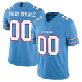 Kieara Custom T.Titans Light Blue Team Vapor F.U.S.E. Limited Home Game Any Name & Numbers Stitched Jerseys