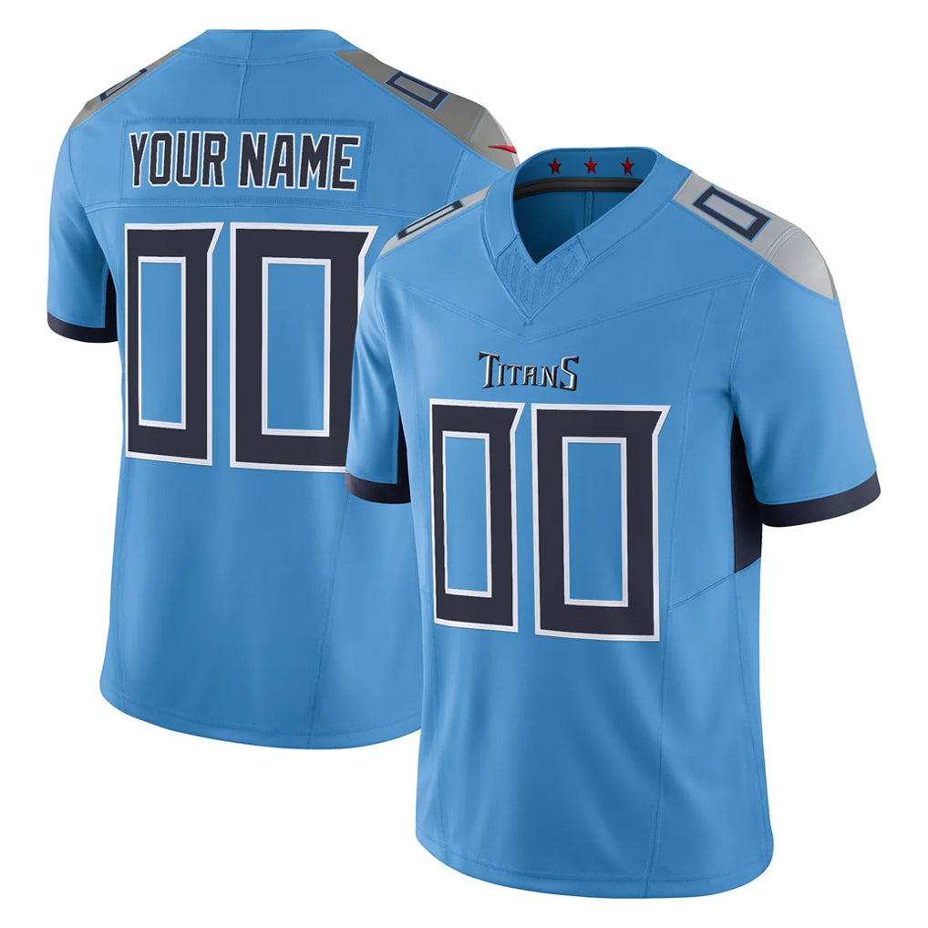 Kieara Custom T.Titans Light Blue Vapor F.U.S.E. Limited Home Game Any Name & Numbers Stitched Jerseys