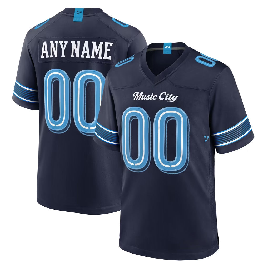 Kieara Custom T.Titans Navy 2026 Rivalries Collection Home Game Any Name & Numbers Stitched Jerseys