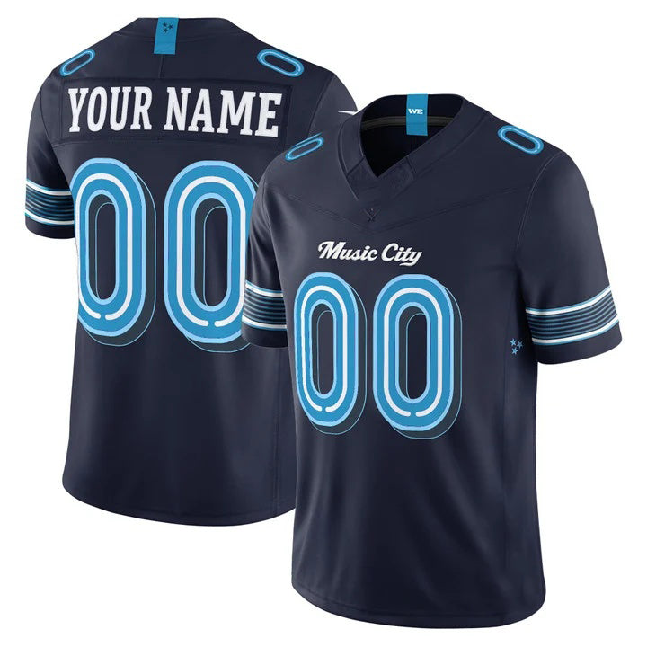 Kieara Custom T.Titans Navy 2026 Rivalries Vapor Limited Jersey - All Stitched