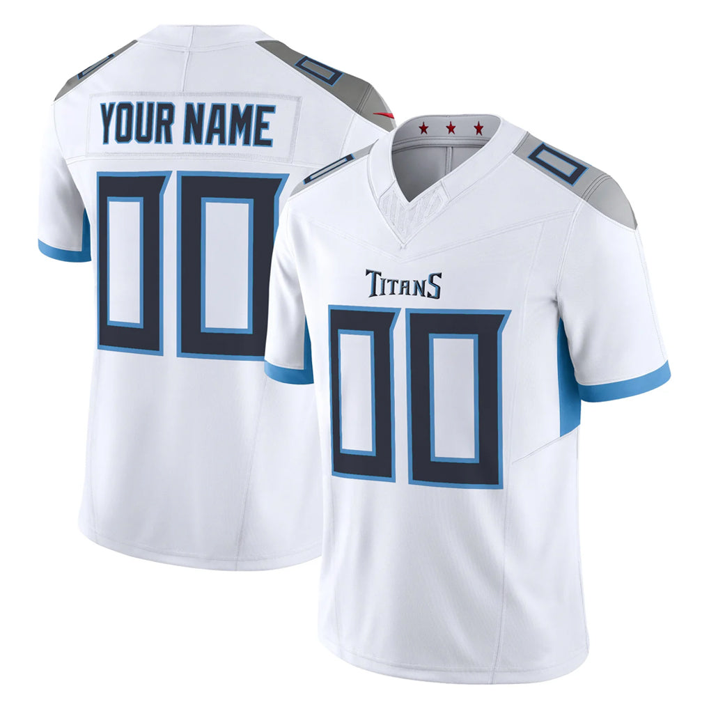 Kieara Custom T.Titans White Vapor F.U.S.E. Limited Home Game Any Name & Numbers Stitched Jerseys