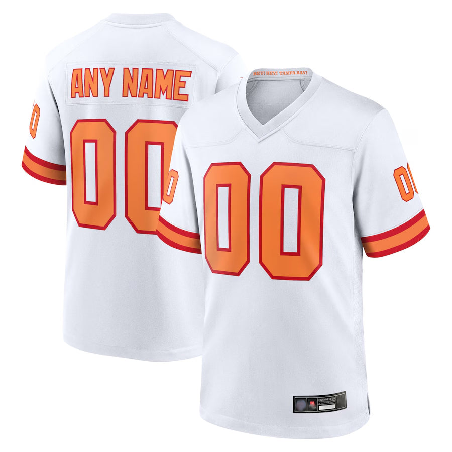 Kieara Custom TB.Buccaneers 50th Season White Home Game Stitched Jerseys