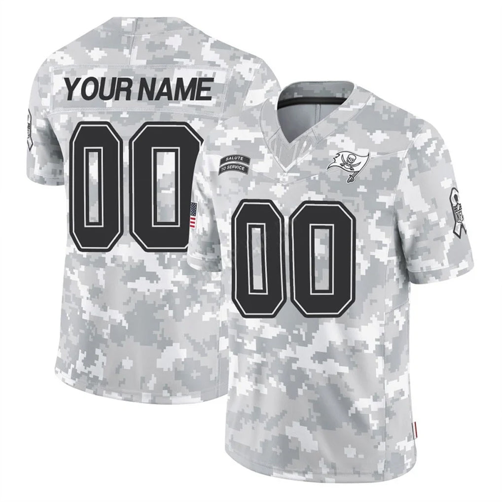 Kieara Custom TB.Buccaneers Arctic Camo Limited Salute To Service Home Game Any Name & Numbers Stitched Jerseys