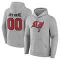 Kieara Custom TB.Buccaneers Gray Pullover Hoodie Home Game Any Name & Numbers Stitched Jerseys