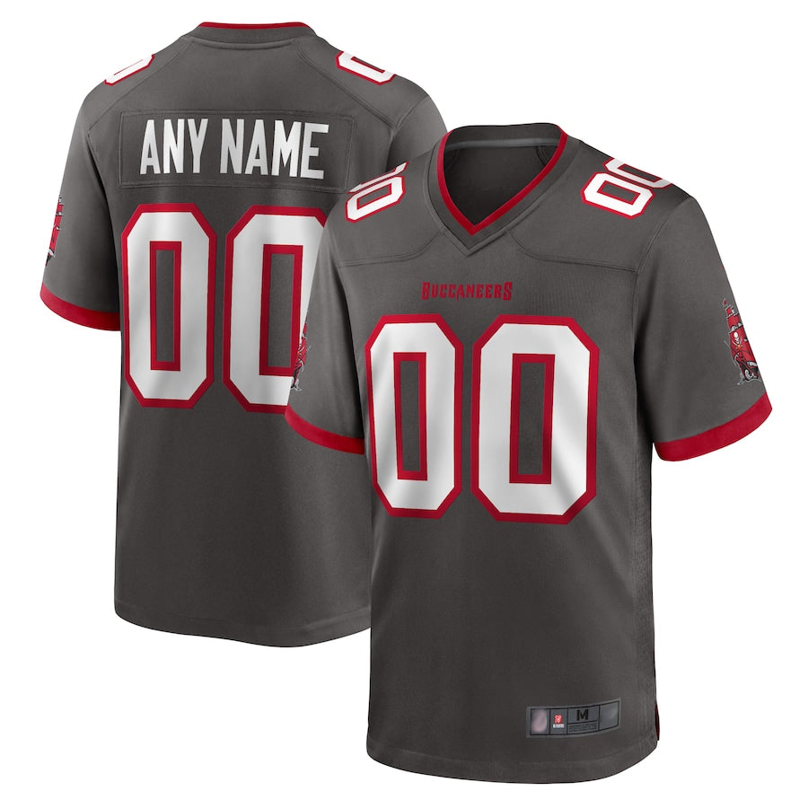 Kieara Custom TB.Buccaneers Pewter Home Game Stitched Jerseys