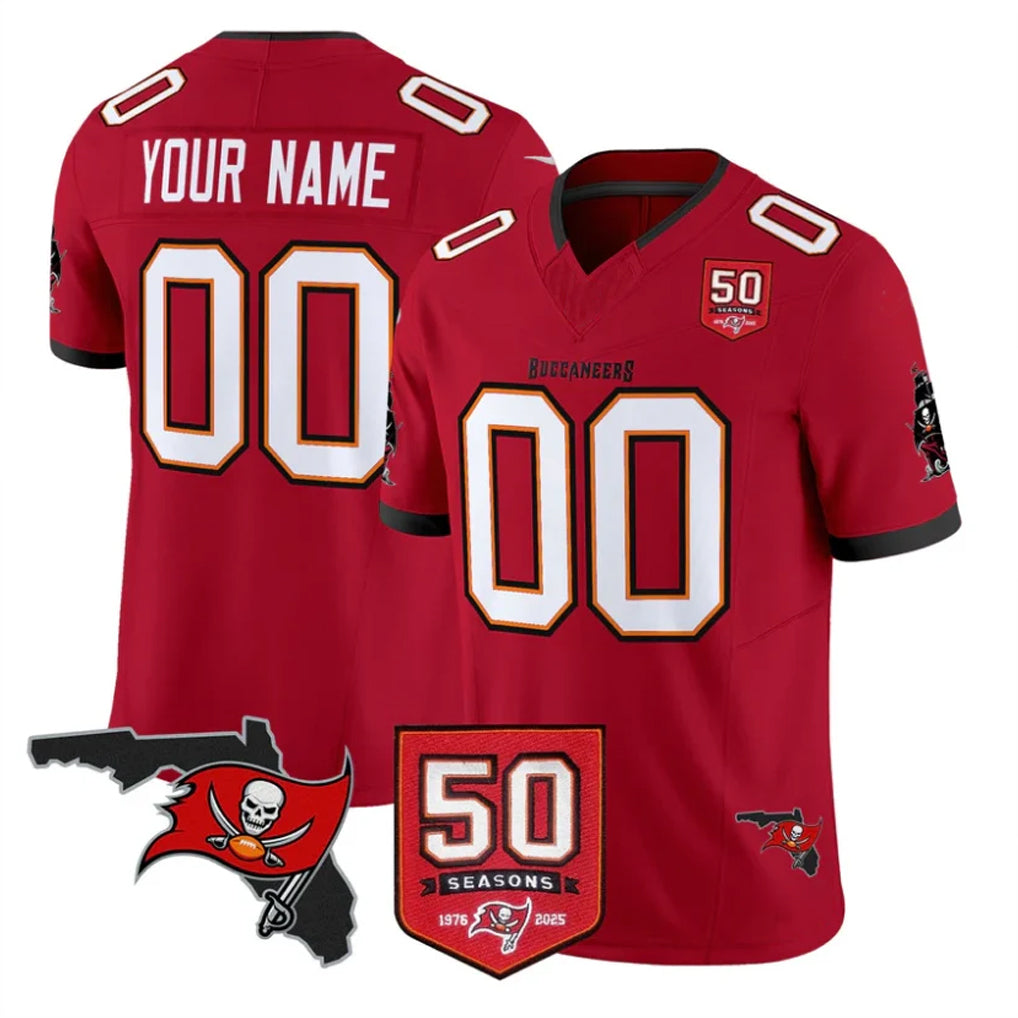 Kieara Custom TB.Buccaneers Red Limited 2026 Season Vapor F.U.S.E. Home Game Any Name & Numbers Stitched Jerseys