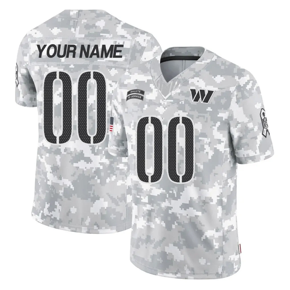 Kieara Custom W.Commanders Arctic Camo Limited Salute To Service Home Game Any Name & Numbers Stitched Jerseys