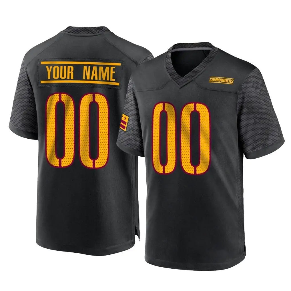 Kieara Custom W.Commanders Black Home Game Any Name & Numbers Stitched Jerseys