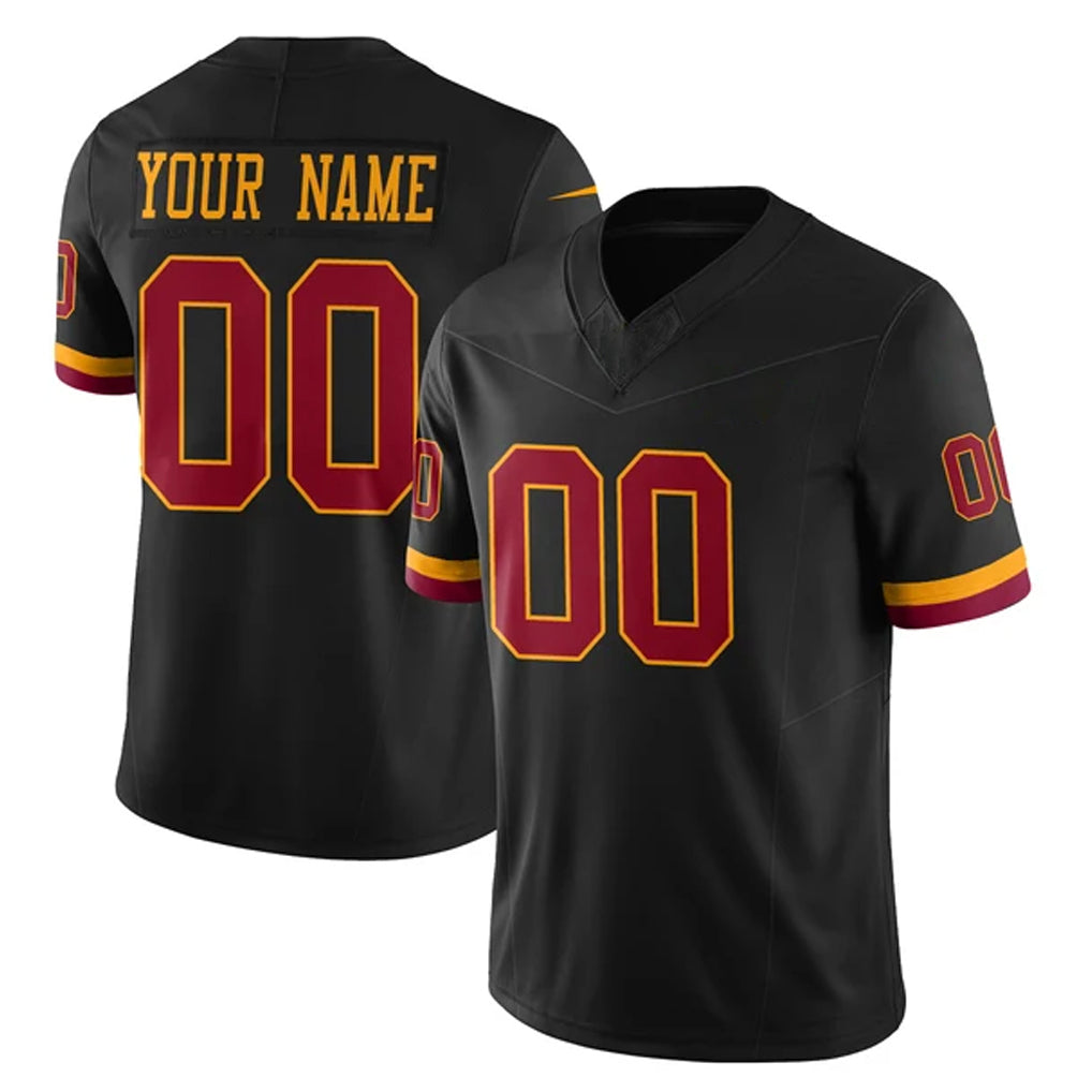 Kieara Custom W.Commanders Black Limited Vapor Home Game Any Name & Numbers Stitched Jerseys
