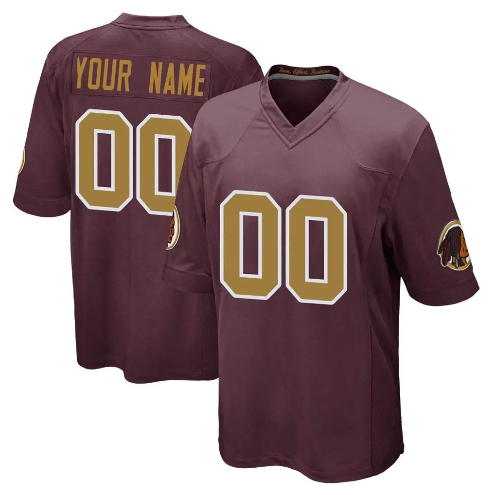 Kieara Custom W.Commanders Burgundy Alternate Home Game Any Name & Numbers Stitched Jerseys