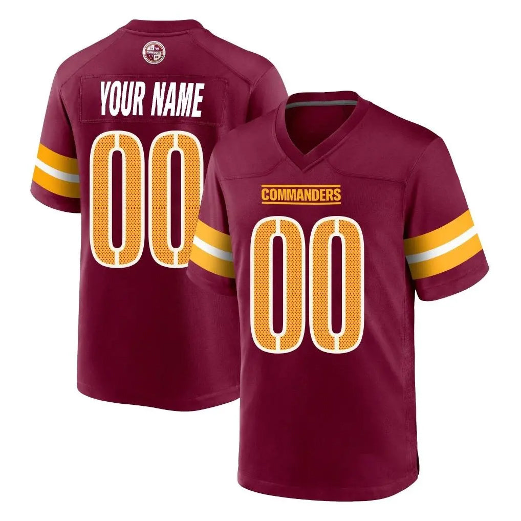 Kieara Custom W.Commanders Burgundy Home Game Any Name & Numbers Stitched Jerseys