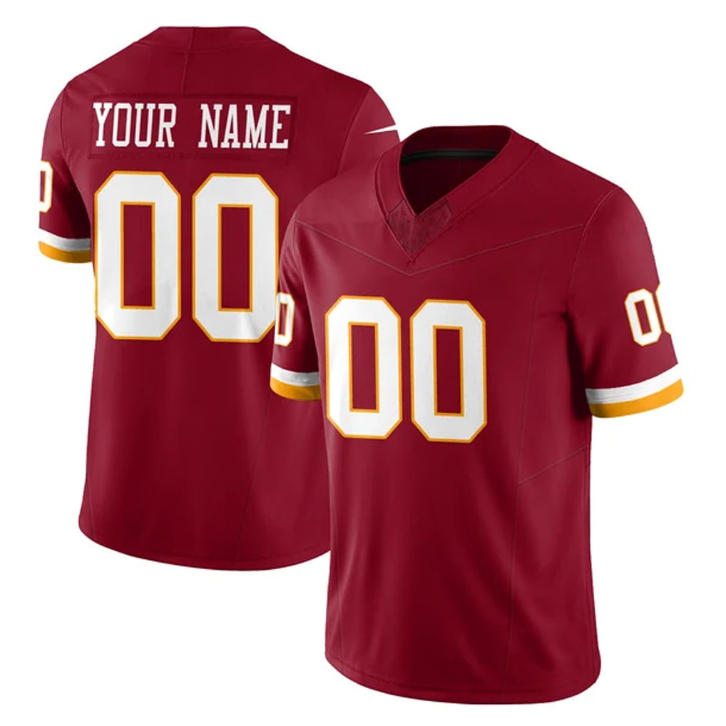 Kieara Custom W.Commanders Burgundy Limited Team Vapor F.U.S.E. Home Game Any Name & Numbers Stitched Jerseys