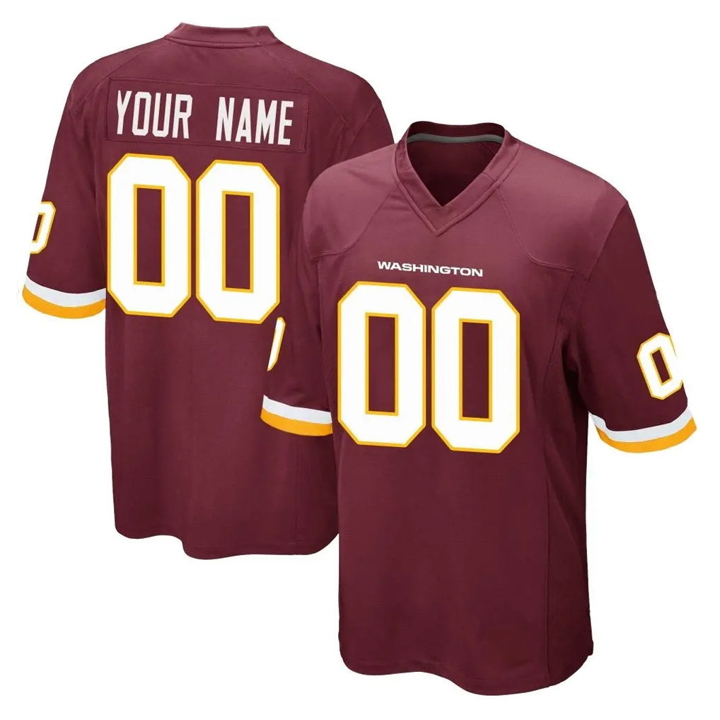Kieara Custom W.Commanders Burgundy Team Color Home Game Any Name & Numbers Stitched Jerseys
