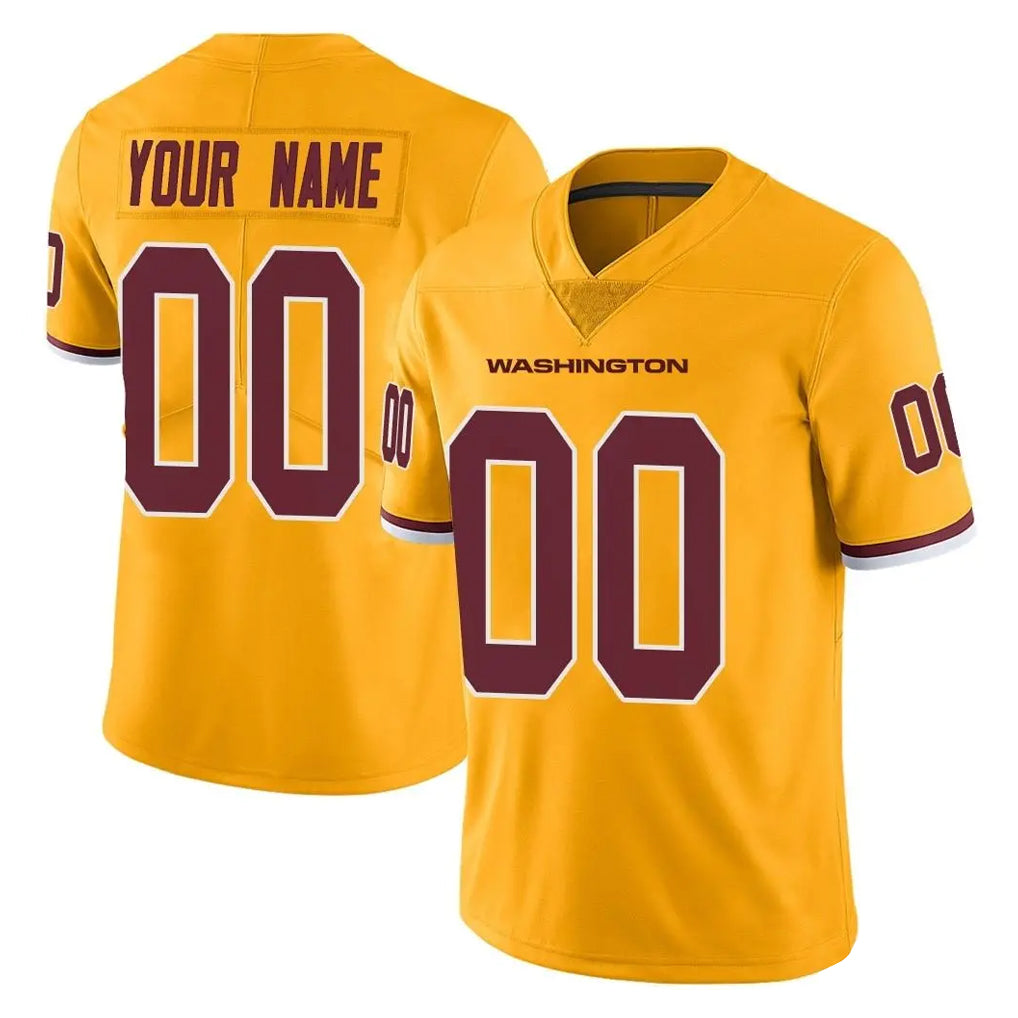 Kieara Custom W.Commanders Gold Limited Color Rush Home Game Any Name & Numbers Stitched Jerseys
