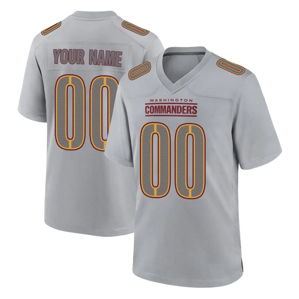 Kieara Custom W.Commanders Gray Atmosphere Fashion Home Game Any Name & Numbers Stitched Jerseys