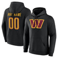Kieara Custom W.Commanders Gray LOGO Performance Pullover Hoodies Game Any Name & Numbers Stitched Jerseys