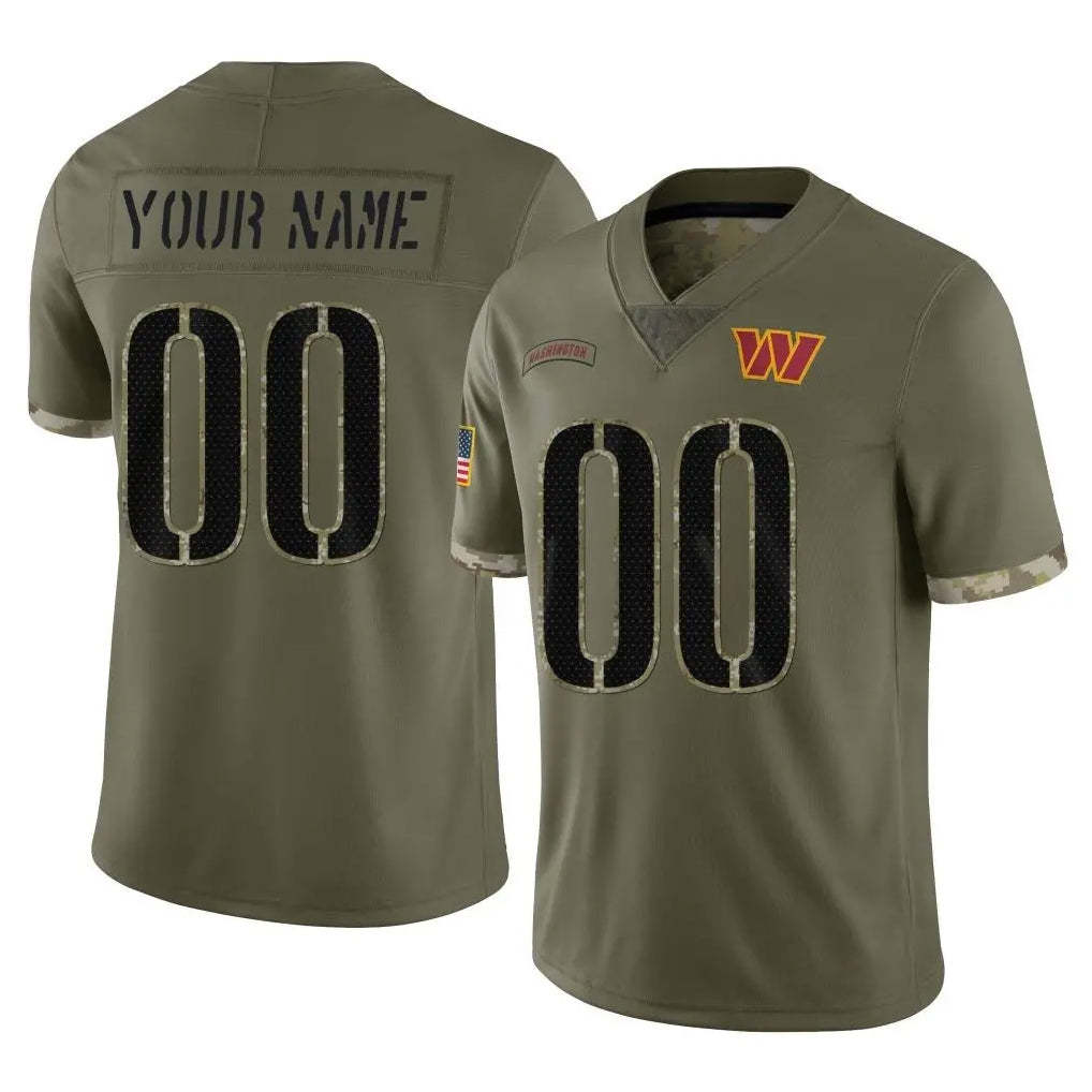 Kieara Custom W.Commanders Olive Salute To Service Limited Home Game Any Name & Numbers Stitched Jerseys