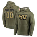 Kieara Custom W.Commanders Olive Salute to Service Pullover Hoodie Limited Home Game Any Name & Numbers Stitched Jerseys