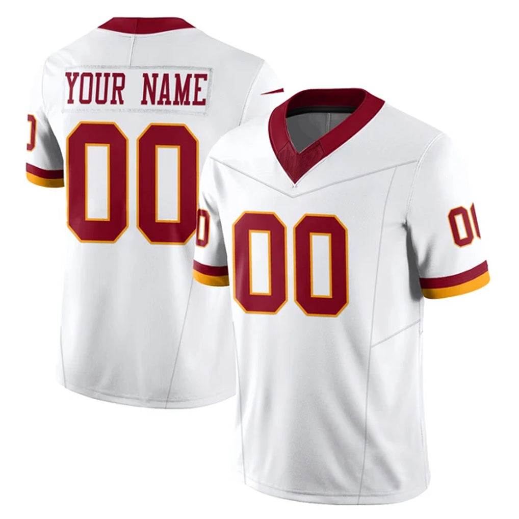 Kieara Custom W.Commanders White Limited Vapor F.U.S.E. Home Game Any Name & Numbers Stitched Jerseys