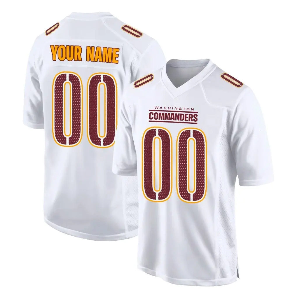 Kieara Custom W.Commanders White Tundra Fashion Home Game Any Name & Numbers Stitched Jerseys