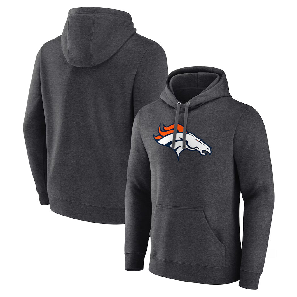 Kieara D.Broncos Ash One Color Pullover Hoodie Limited Blank Player Stitched Jerseys