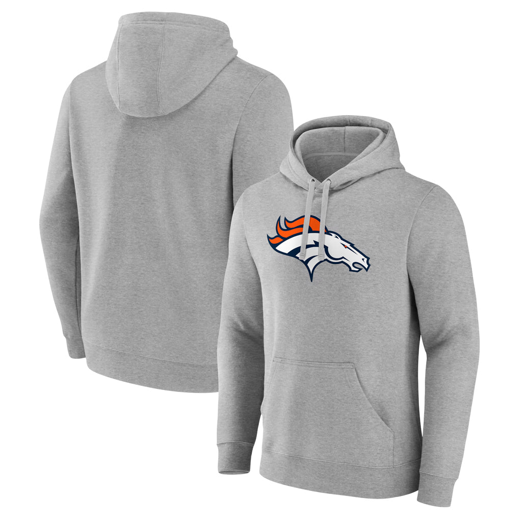 Kieara D.Broncos Gray Pullover Hoodie Limited Blank Player Stitched Jerseys