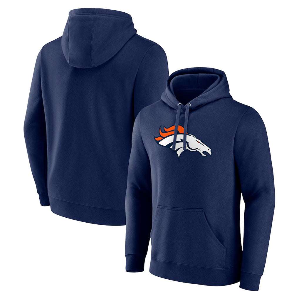 Kieara D.Broncos Navy Pullover Hoodie Limited Blank Player Stitched Jerseys