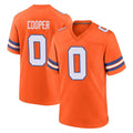Kieara D.Broncos #0 Jonathon Cooper Player Orange Alternate Collection Throwback Game Stitched Jerseys