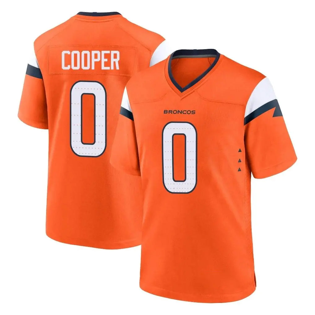Kieara D.Broncos #0 Jonathon Cooper Player Orange Home Game Stitched Jerseys