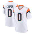 Kieara D.Broncos #0 Jonathon Cooper Player White Home Game Stitched Jerseys