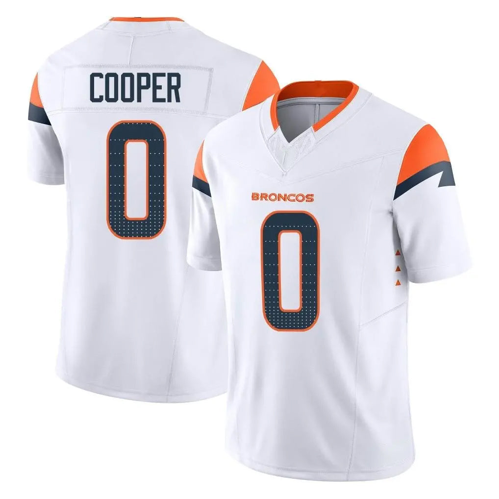 Kieara D.Broncos #0 Jonathon Cooper Player White Limited Vapor F.U.S.E. Home Game Stitched Jerseys