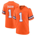Kieara D.Broncos #1 Evan Engram Player Orange Alternate Collection Throwback Game Stitched Jerseys