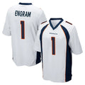 Kieara D.Broncos #1 Evan Engram Player White Game Stitched Jerseys