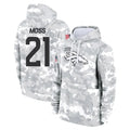 Kieara D.Broncos #21 Riley Moss Player Arctic Camo Salute to Service Hoodies Limited Game Stitched Jerseys