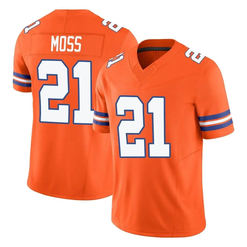 Kieara D.Broncos #21 Riley Moss Player Orange Limited Alternate Vapor F.U.S.E. Throwback Game Stitched Jerseys