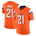 Kieara D.Broncos #21 Riley Moss Player Orange Vapor F.U.S.E. Limited Home Game Stitched Jerseys