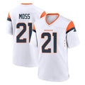 Kieara D.Broncos #21 Riley Moss Player White Home Game Stitched Jerseys
