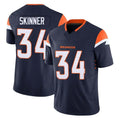 Kieara D.Broncos #34 JL Skinner Player Navy Limited Vapor F.U.S.E. Home Game Stitched Jerseys
