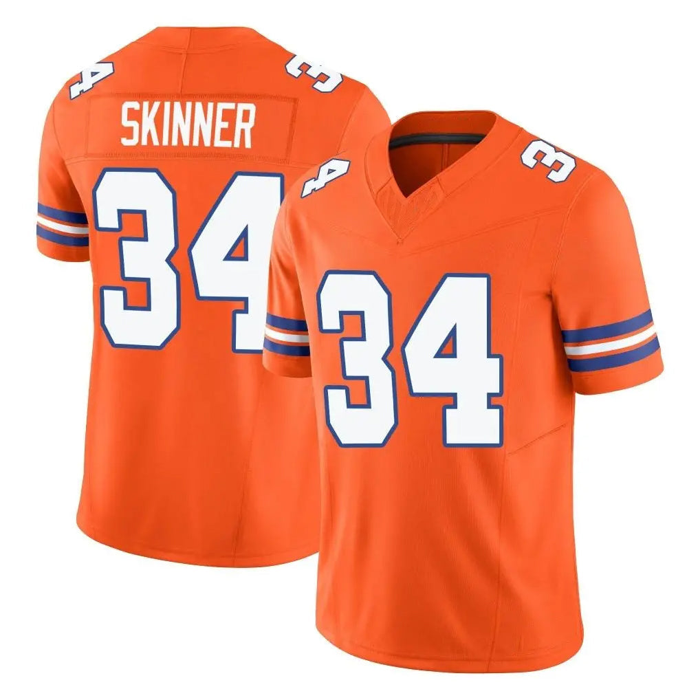 Kieara D.Broncos #34 JL Skinner Player Orange Limited Alternate Vapor F.U.S.E. Throwback Game Stitched Jerseys