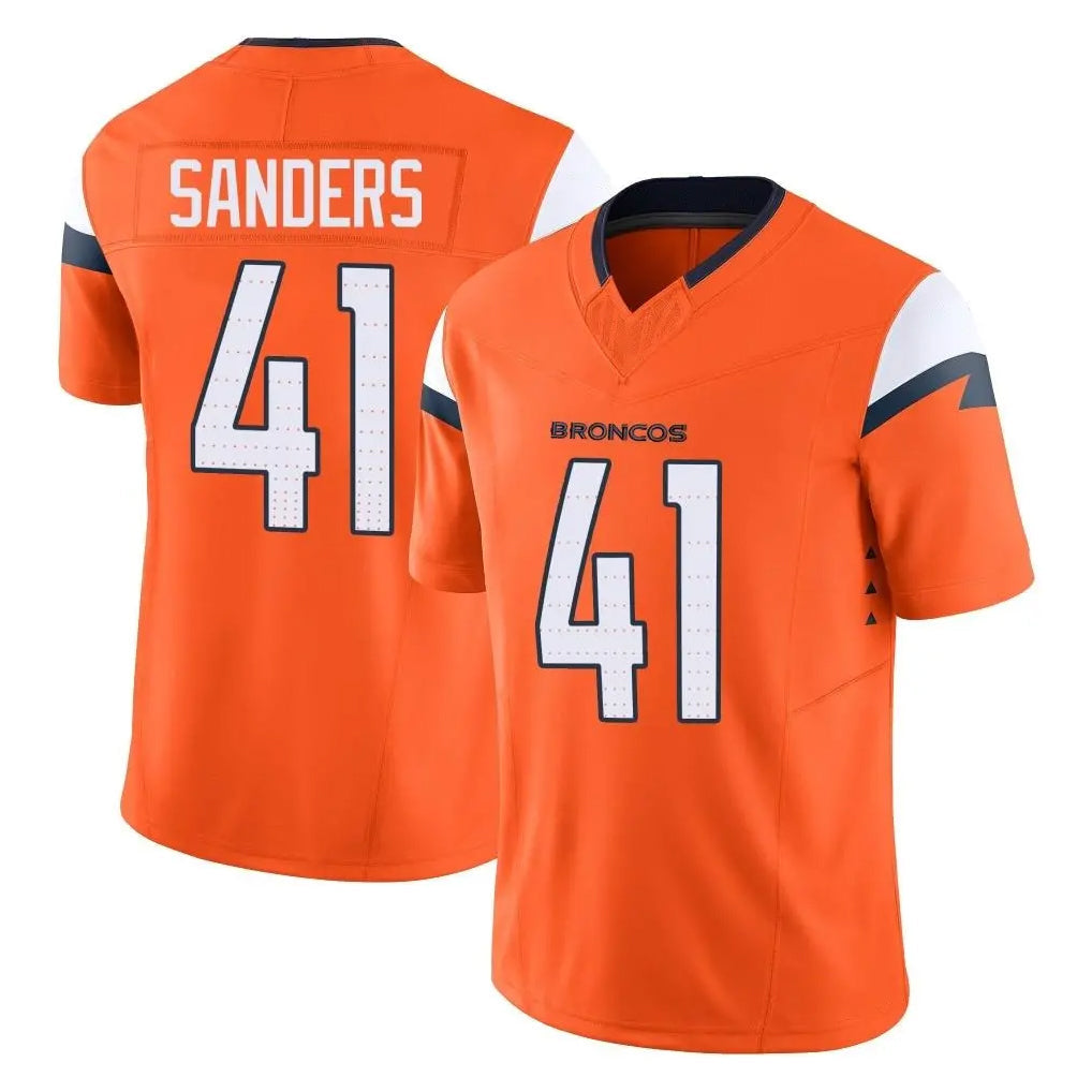 Kieara D.Broncos #41 Drew Sanders Player Orange Vapor F.U.S.E. Limited Home Game Stitched Jerseys