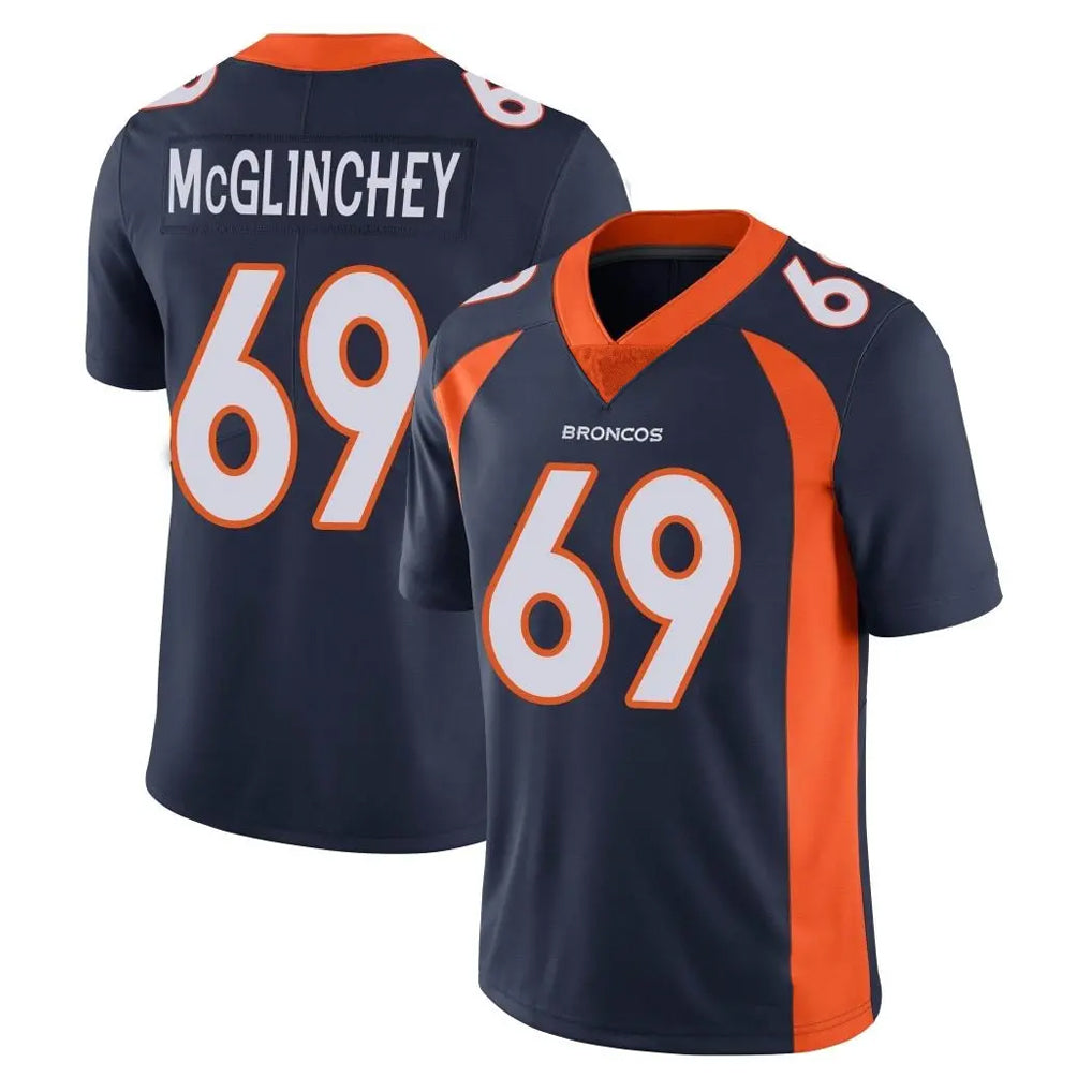Kieara D.Broncos #69 Mike McGlinchey Player Navy Vapor Untouchable Limited Game Stitched Jerseys