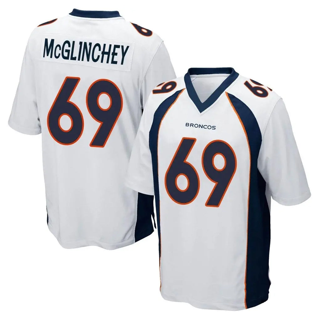 Kieara D.Broncos #69 Mike McGlinchey Player White Game Stitched Jerseys