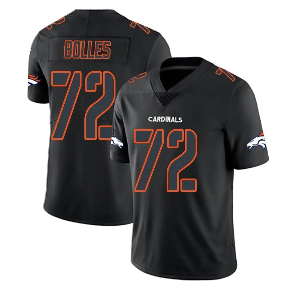 Kieara D.Broncos #72 Garett Bolles Player Black Impact Limited Game Stitched Jerseys